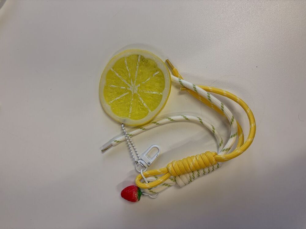 Lemon Slice Cord Phone Bag Charm